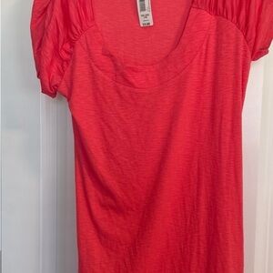 Pink Ruched Short Sleeve Blouse